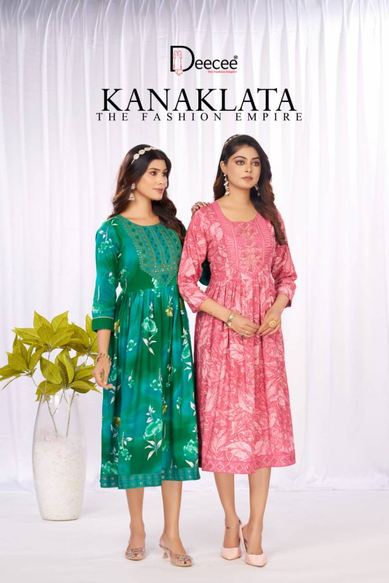 Deecee Kanaklata 101 Flared Printed Long Kurtis Collection