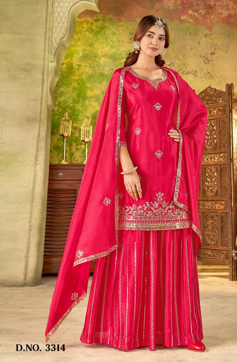 Ladies Flavour 3312 To 3314 Embroidery Salwar Suits Collection
