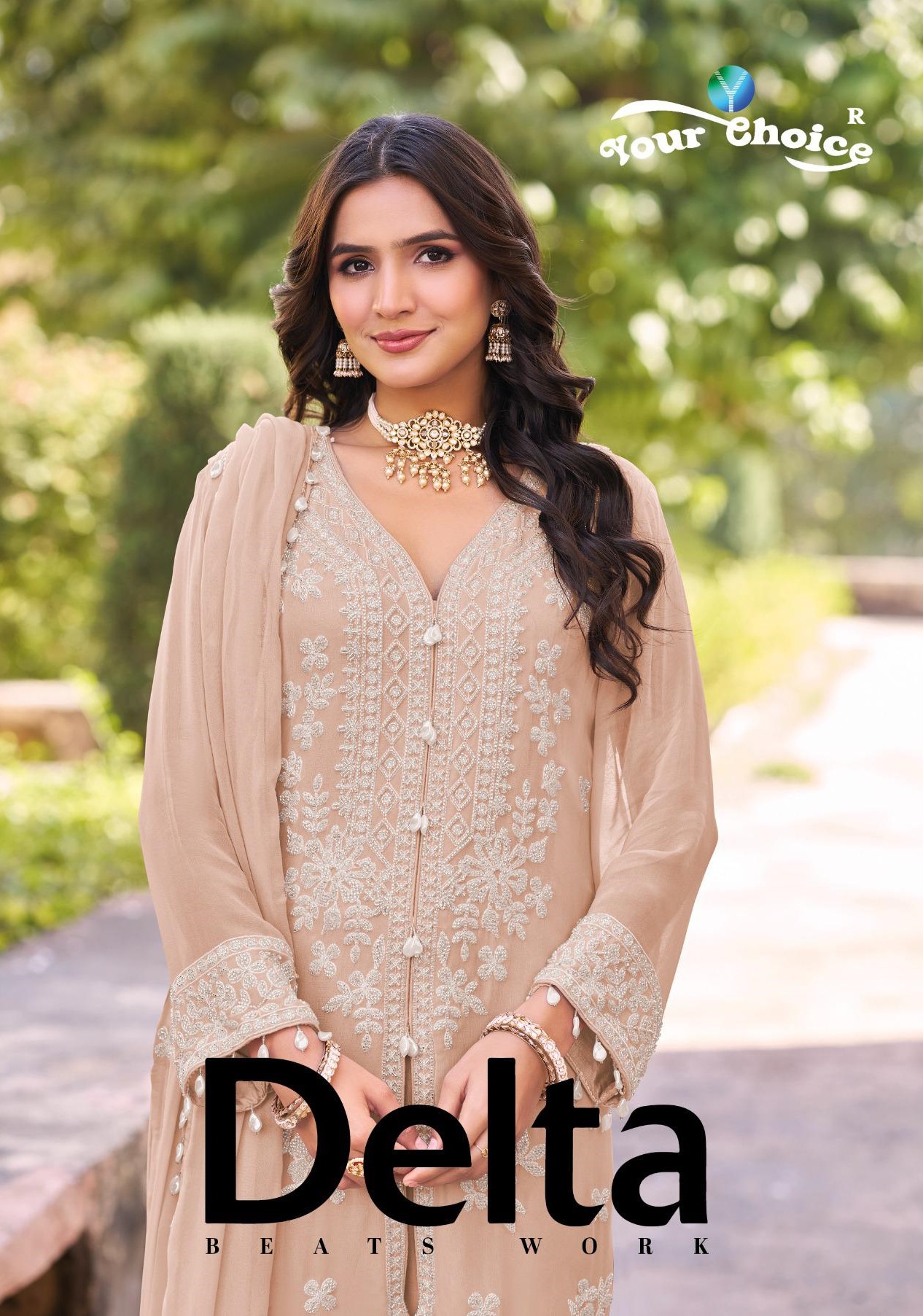 Your Choice Delta Chinon Designer Salwar Suits Wholesale Price