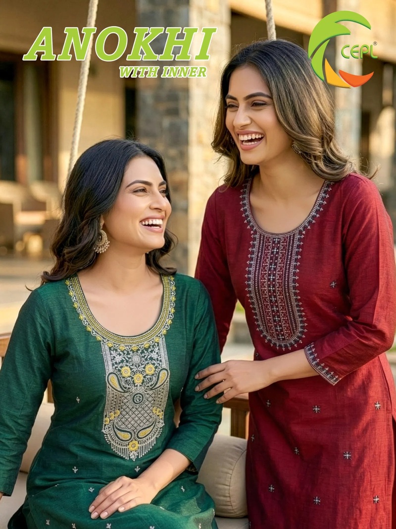 Anokhi Vol 1 Vatican Silk Festive Wear Kurti Bottom With Dupatta Set