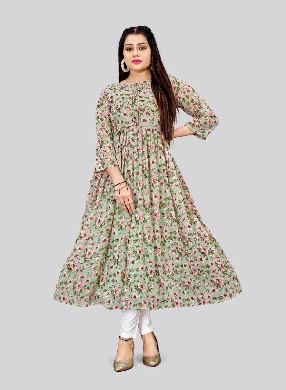Moksh Kashish Daily Wear Printed Long Kurti Collection