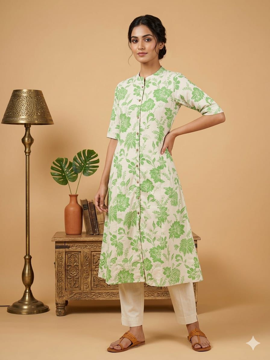 Naisha K 787 Soft Cotton Printed Aline Kurti Collection