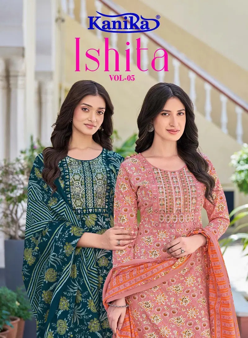 Kanika Ishita Vol 5 Cotton Kurti With Bottom Dupatta Collection