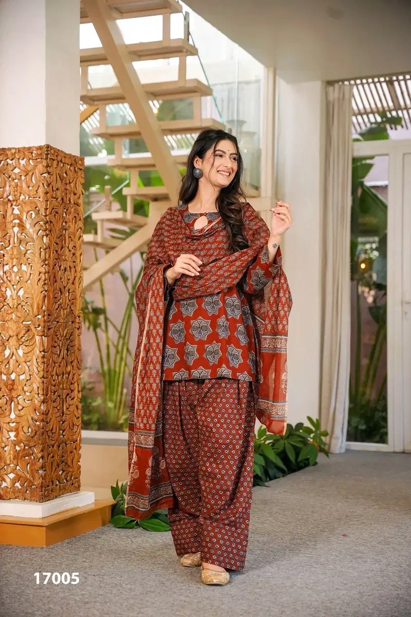 Clora Vol 17 Soft Cotton Printed Kurti With Bottom Dupatta
