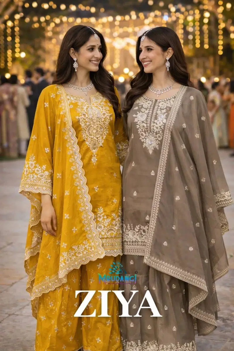 Mrudangi Ziya Silk Embroidered Salwar Kameez Collection