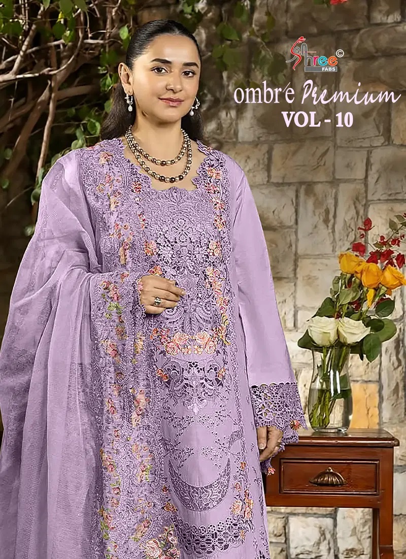 Shree Ombre Premium Vol 10 Pakistani Salwar Kameez Cotton Dupatta