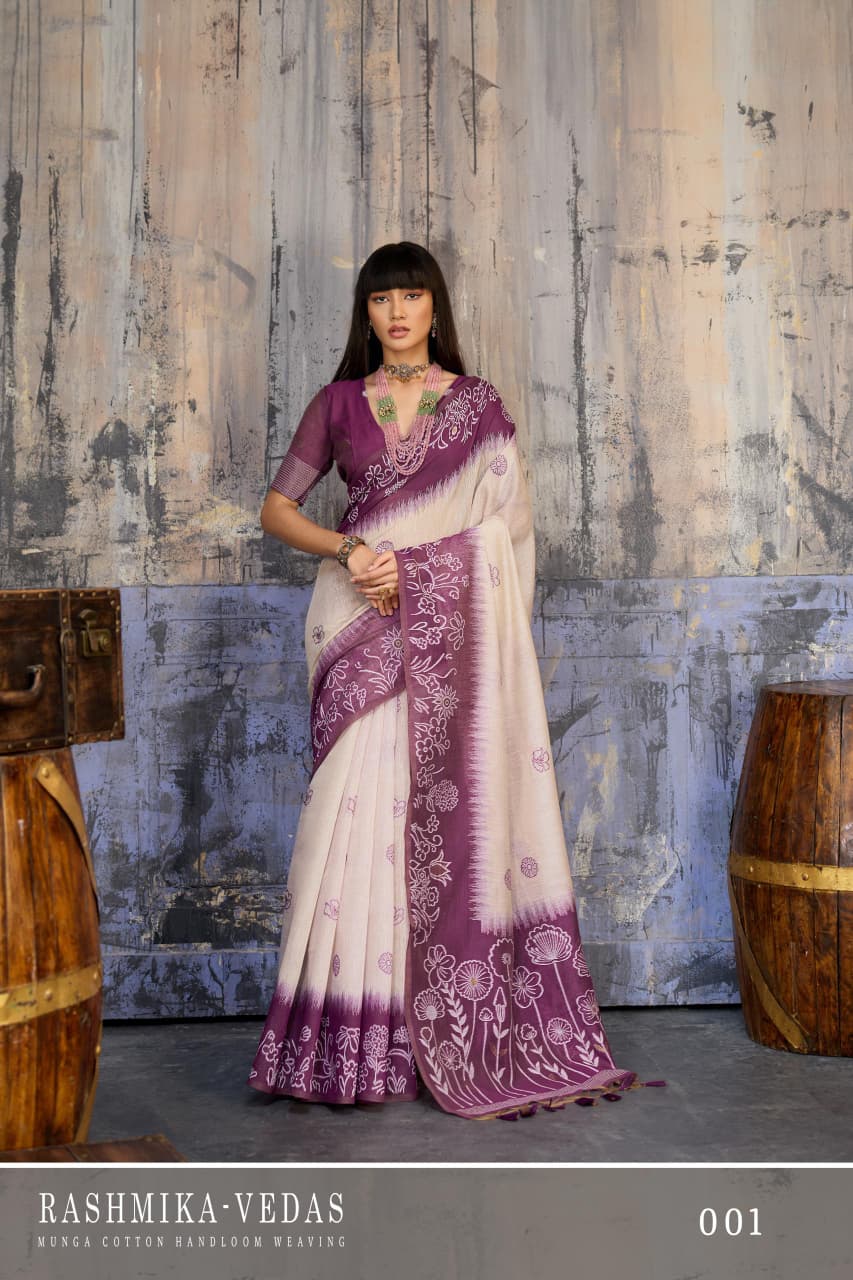 Rashmika Vedas 001 Cotton Handloom Saree Collection