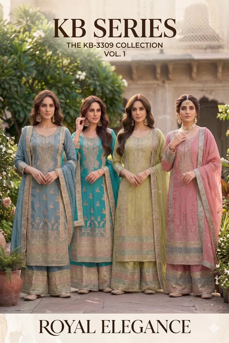 Kb Super Hit 3309 Chinon Designer Salwar Kameez Collection