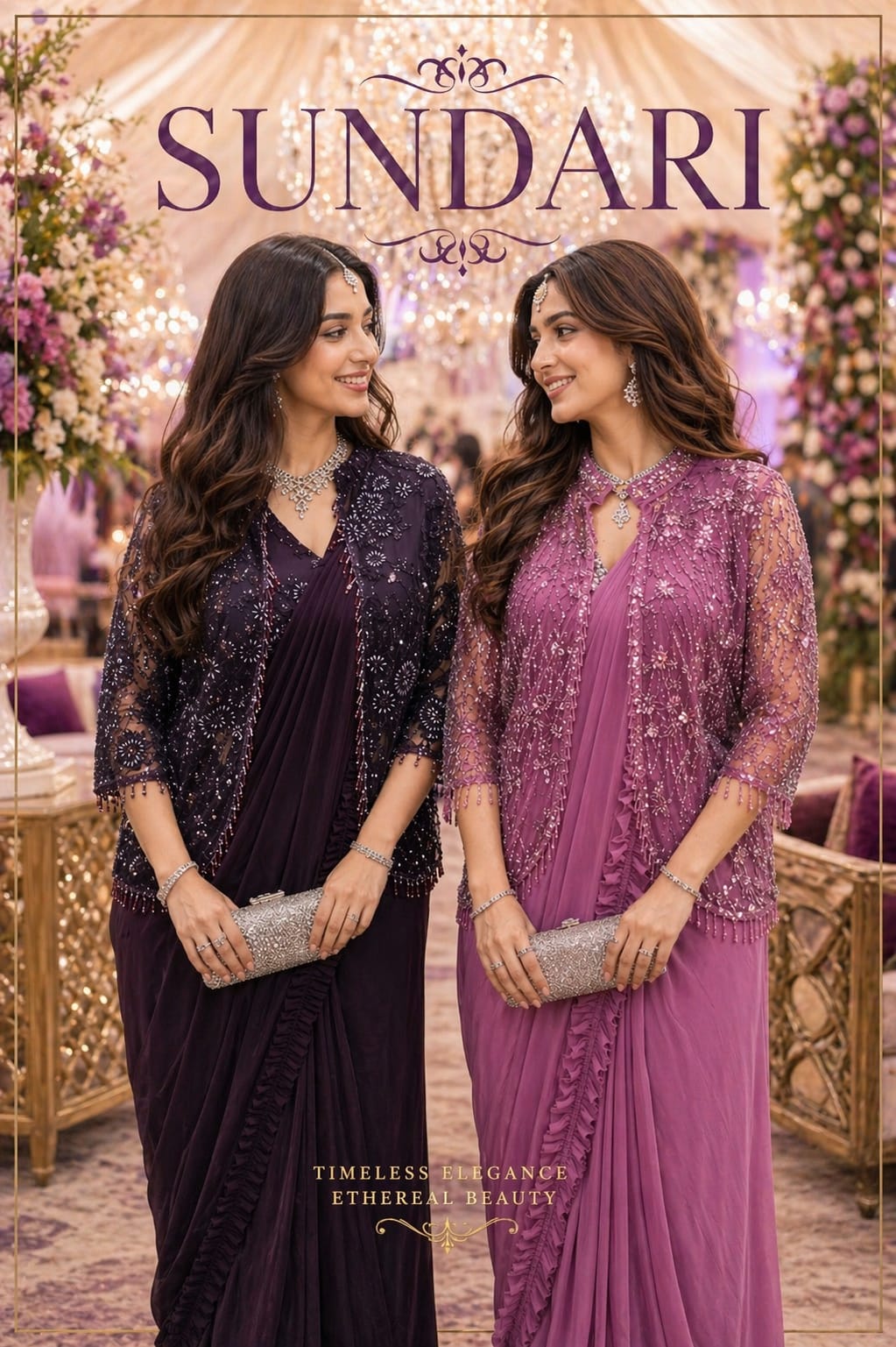 Mrudangi Sundari Lycra Full Blouse And Jacket Ready To Wear Saree