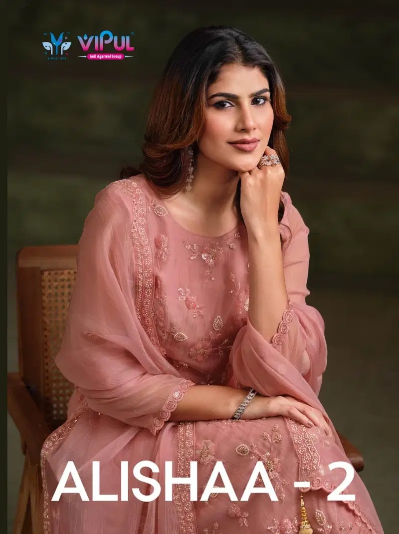 Vipul Alishaa Vol 2 Chiffon Beads Work Salwar Kameez