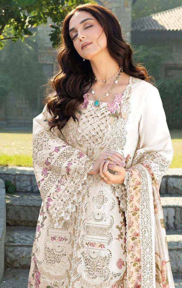 Saniya Elaf 1741 Cotton Embroidered Work Pakistani Salwar Suits