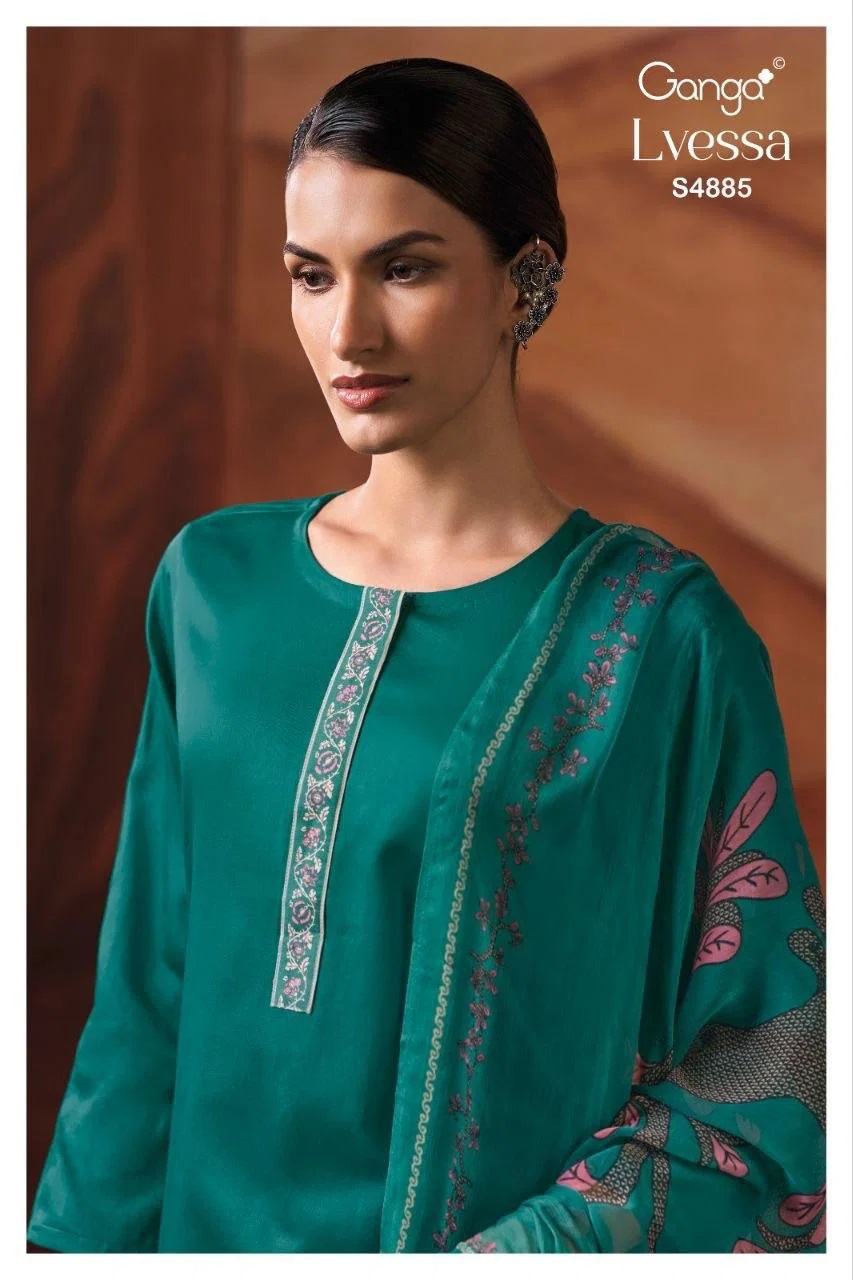 Ganga Lvessa 4885 Cotton Printed Neck Salwar Kameez