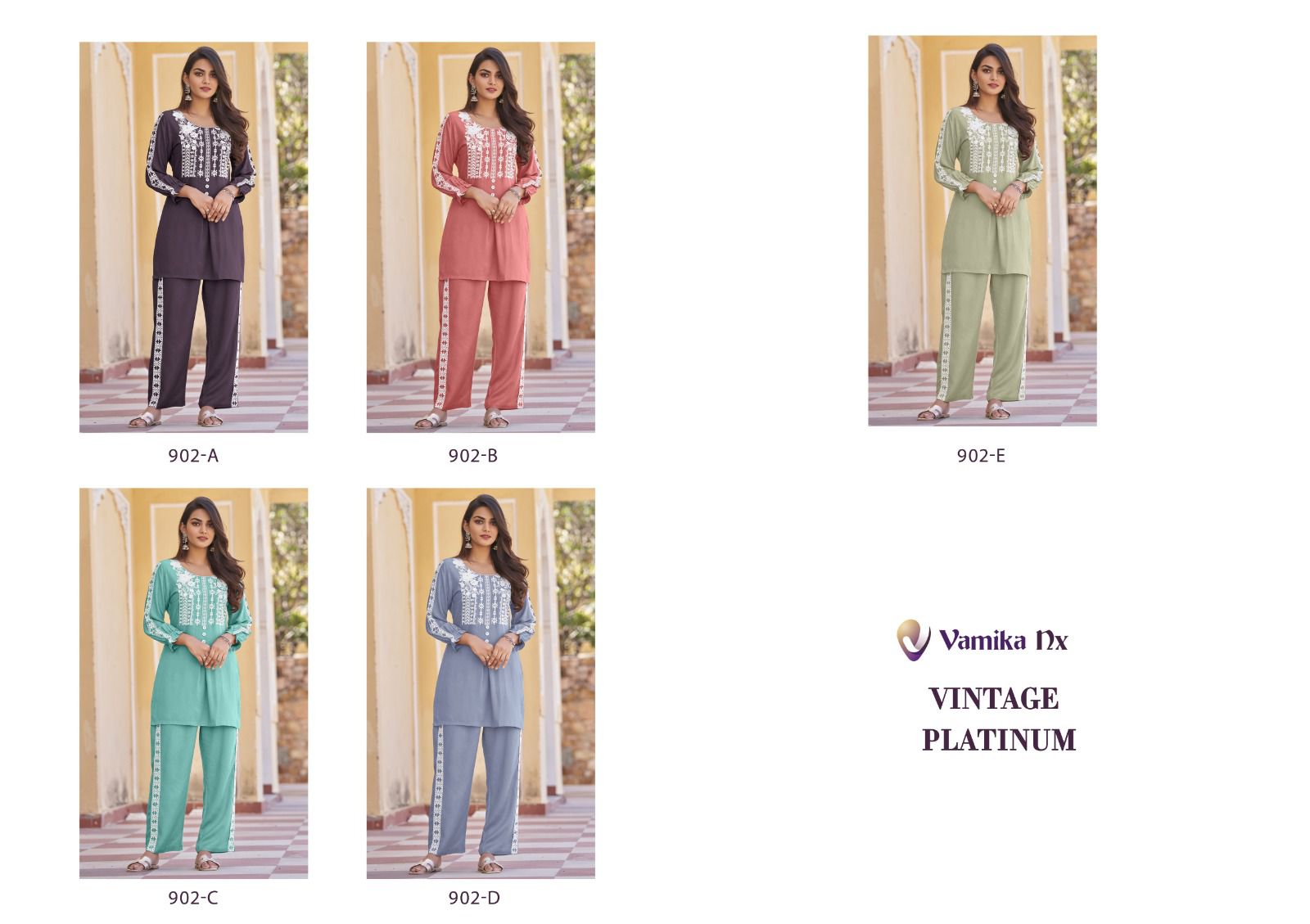 Vamika Nx Vintage Platinum Fancy Co Ord Set Collection