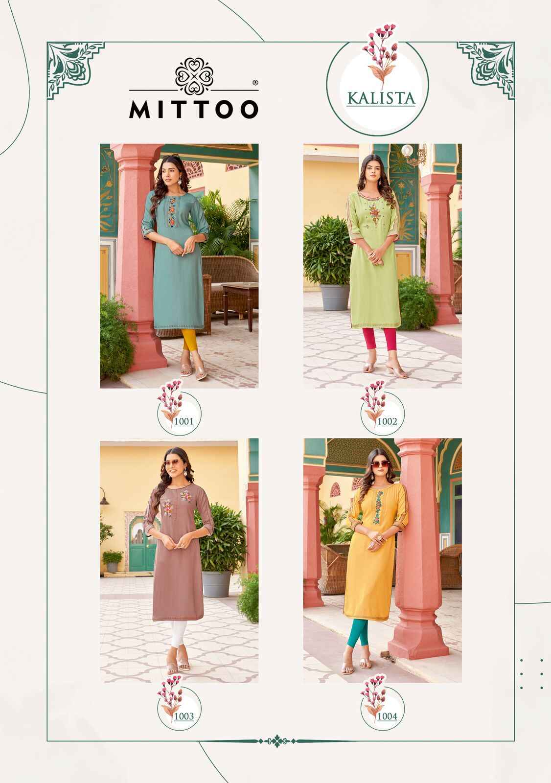 Mittoo Kalista Rayon Designer Wear Kurti Collection