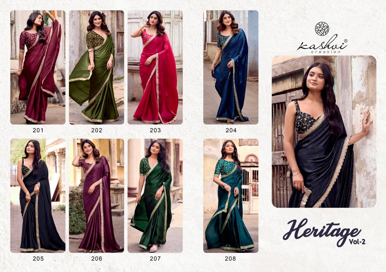 Kashvi Heritage Vol 2 Coding Lace Designer Saree Collection