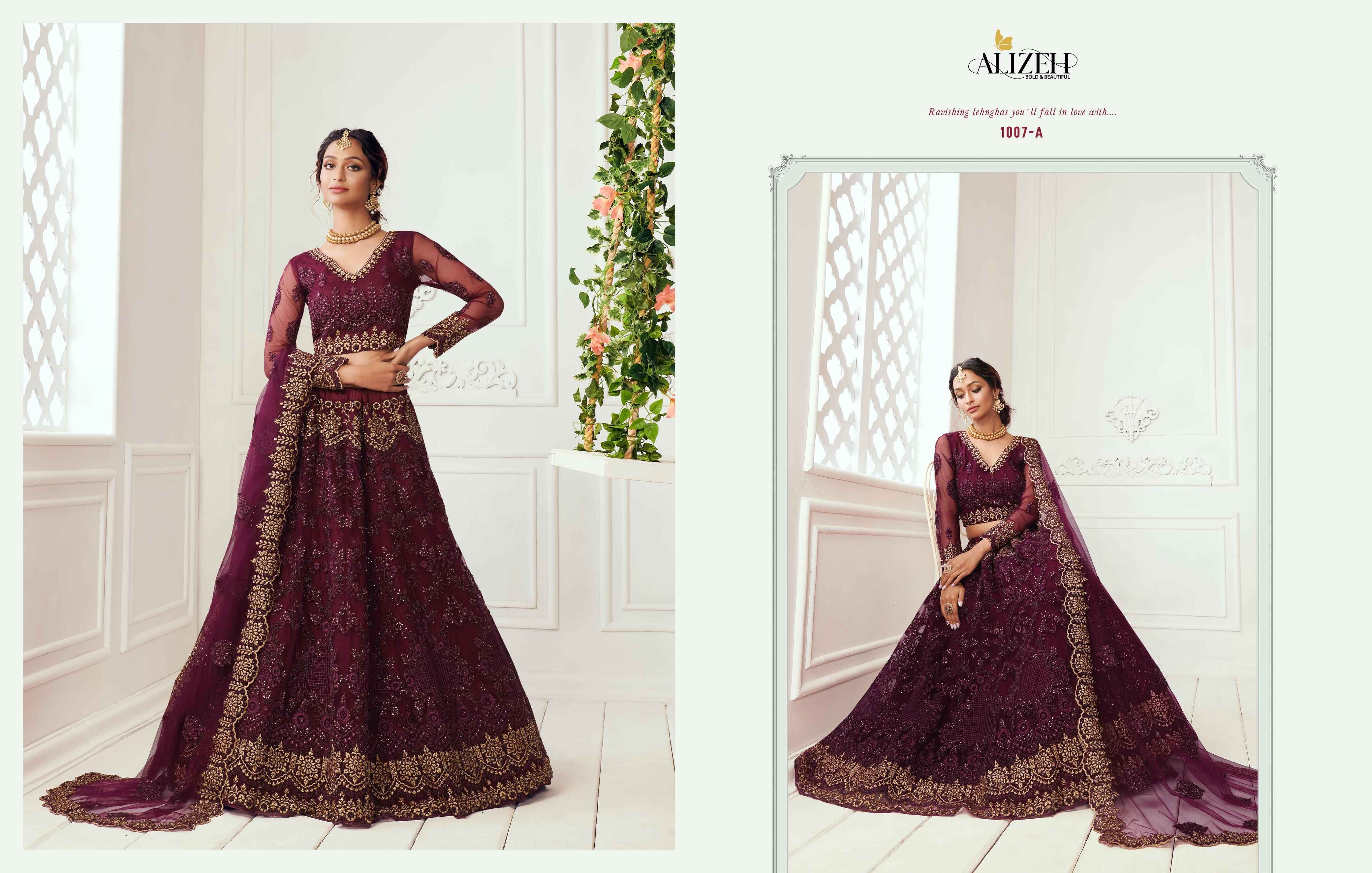 Alizeh Bridal Heritage Colour Saga 1007 Designer Lehenga Choli
