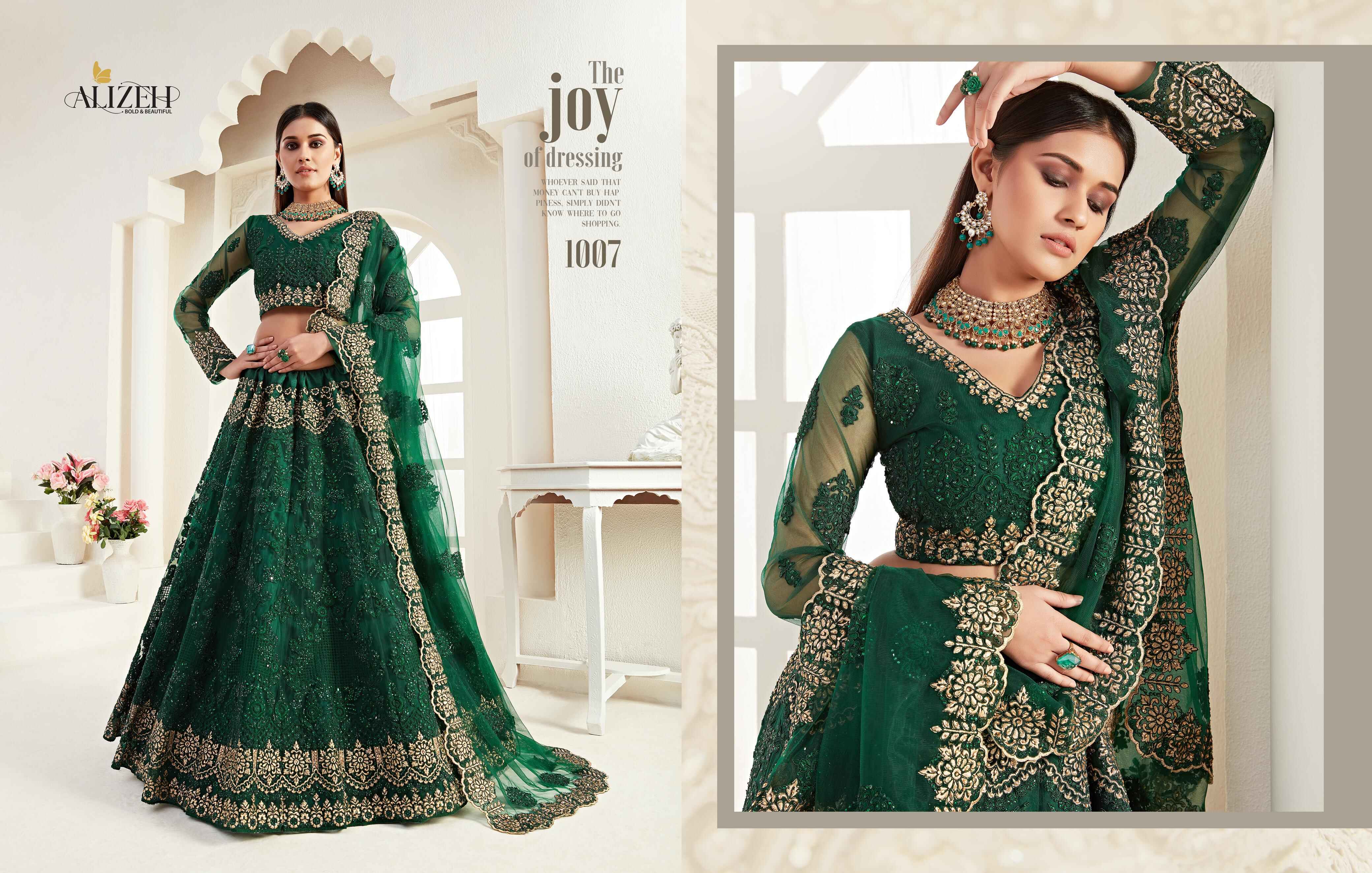 Alizeh Bridal Heritage Colour Saga 1007 Designer Lehenga Choli