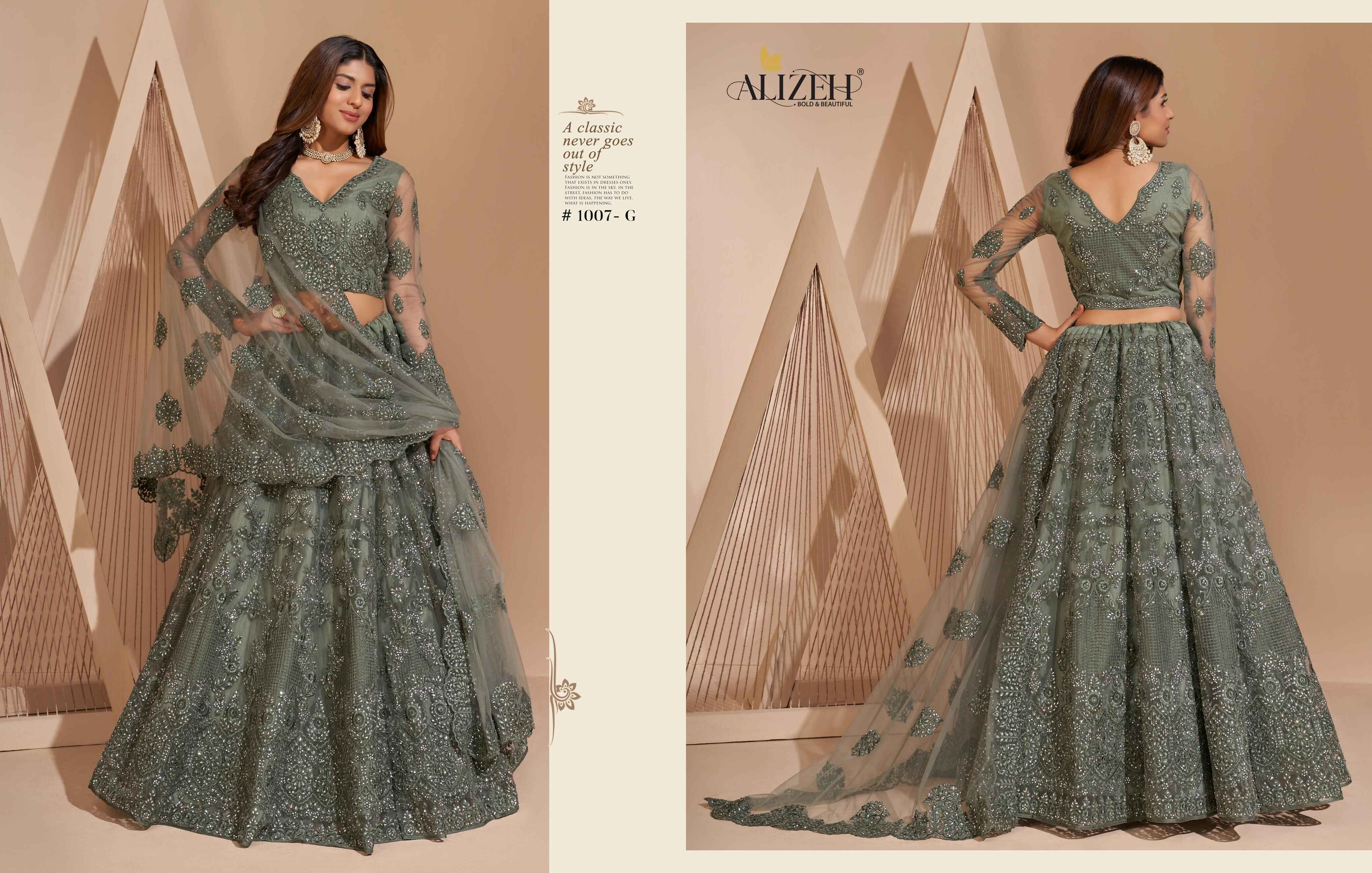 Alizeh Bridal Heritage Colour Saga 1007 Designer Lehenga Choli